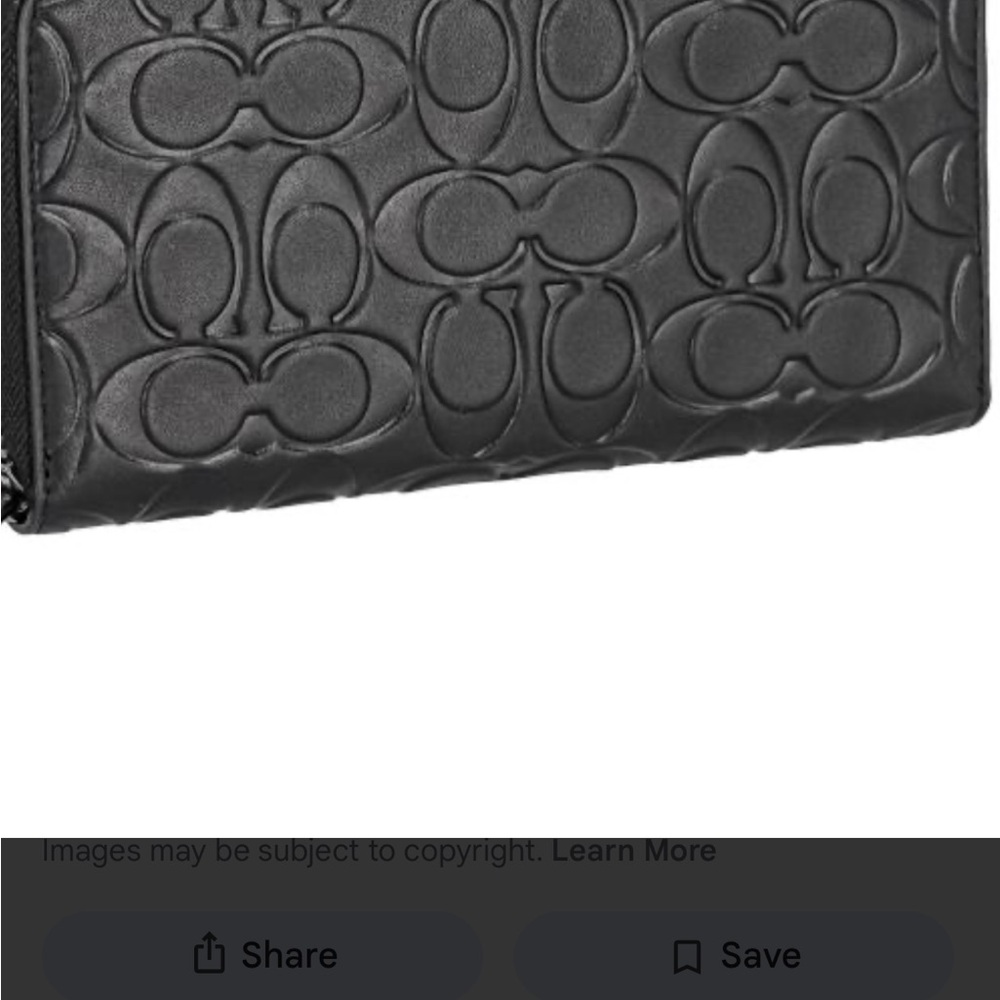 Coach Signature Embossed Zip Wallet 2017 - Picture 9 of 9